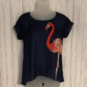 Size XS Cynthia-Cynthia Rowley Flamingo Blouse